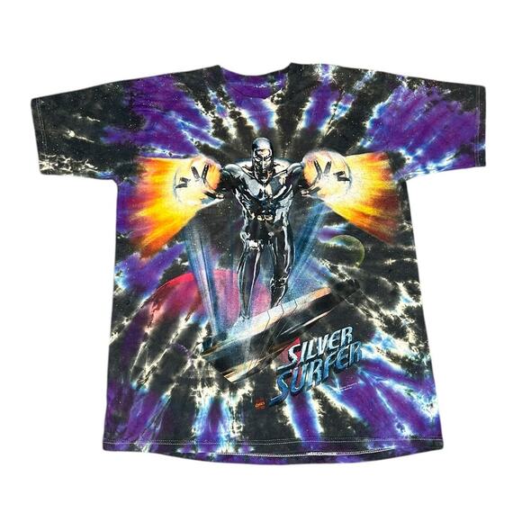Marvel Other - Vintage 90s Marvel Silver Surfer Tie Dye Rare T-Shirt